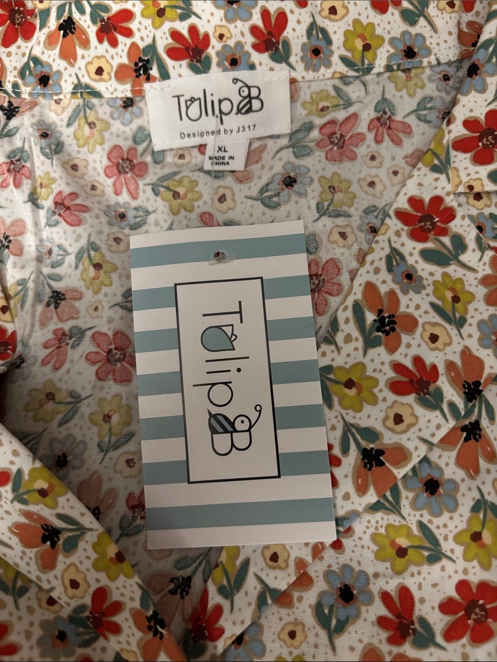 NWT Tulip B Vintage Inspired White Floral Midi Dress Collared V-Neck Pockets - Picture 2 of 6